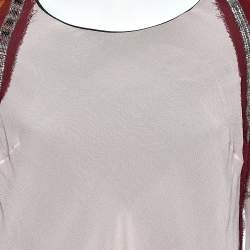 Pre Owned Chloe Multicolor Silk Embellished Long Sleeve Blouse M