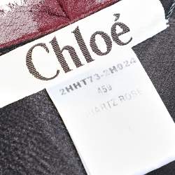 Pre Owned Chloe Multicolor Silk Embellished Long Sleeve Blouse M