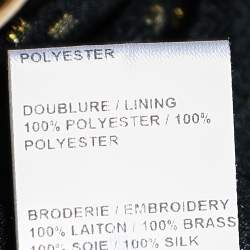 Pre Owned Chloe Black Silk Gold Detail Top M