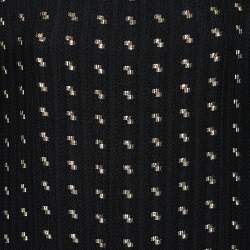 Pre Owned Chloe Black Silk Gold Detail Top M