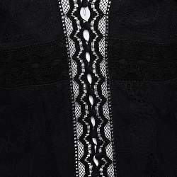 Pre Owned Chloe Navy Blue Lace oversized Sleeve Top S