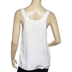 Pre Owned Chloe Milk White Silk Tank Top S