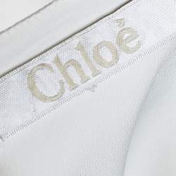 Pre Owned Chloe Milk White Silk Tank Top S