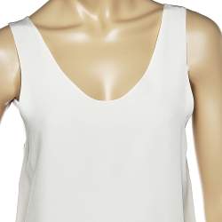 Pre Owned Chloe Milk White Silk Tank Top S
