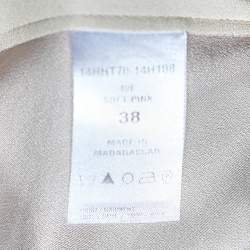 Pre Owned Chloe Soft Pink Silk Ruffled Top M