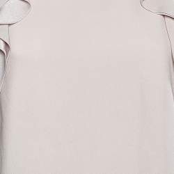 Pre Owned Chloe Soft Pink Silk Ruffled Top M