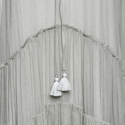 Pre Owned Chloe Grey Chiffon Tiered Maxi Dress L