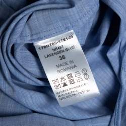 Pre Owned Chloe Blue Chambray Button Detailed Long Sleeve Blouse S