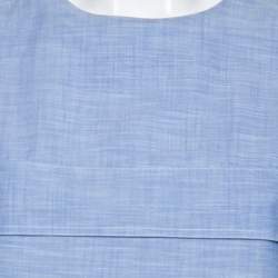 Pre Owned Chloe Blue Chambray Button Detailed Long Sleeve Blouse S