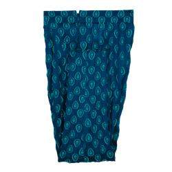 Chloe Cyan Blue Crinkled Silk Jacquard Top And Pants Set S