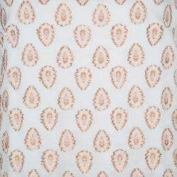 Pre Owned Chloe White Lurex Silk Jacquard Sleeveless Top M