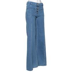 Pre Owned Chloe Blue Denim Flared Jeans S