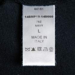 Pre Owned Chloe Navy Blue Wool Milano Sailor Long Sleeve Sweater L