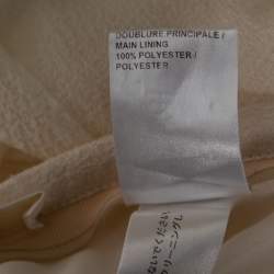 Chloe Cream Crinkle Silk Lace Trim Detailed Blouse and Skirt S