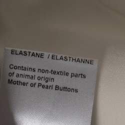 Pre Owned Chloe Dusky White Silk Ruched Long Sleeve Blouse S