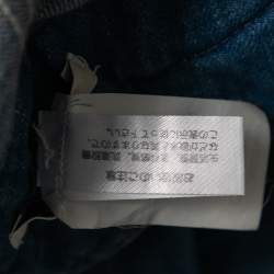 Pre Owned Chloe Blue Cotton Braided Detailed Waist Flared Jeans M