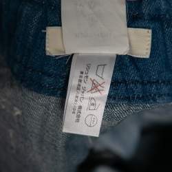 Pre Owned Chloe Blue Cotton Braided Detailed Waist Flared Jeans M