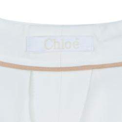 Pre Owned Chloe Off White Tailored Trousers M