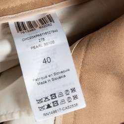 Pre Owned Chloe Beige Wool Patch Pocket Detail Pants M