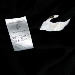 Pre Owned Chloe Black Crepe Scallop Detail Sleeveless Midi Dress S