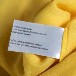 Pre Owned Chloe Yellow Silk Chiffon Sleeveless Maxi Dress S