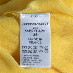 Pre Owned Chloe Yellow Silk Chiffon Sleeveless Maxi Dress S