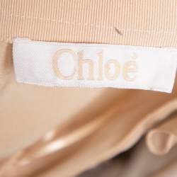 Pre Owned Chloe Peach Silk Tulle Midi Skirt M 