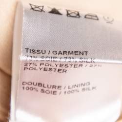 Pre Owned Chloe Peach Silk Tulle Midi Skirt M 