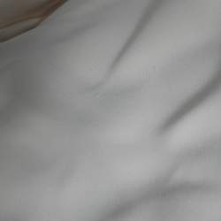 Pre Owned Chloe Cream Crepe & Chiffon Layered Sable Wrap Dress M