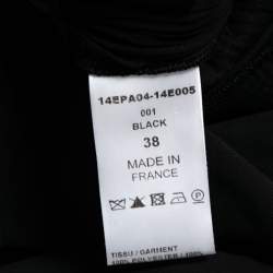 Pre Owned Chloe Black Chiffon Plisse Hem Tie Detail Pants M