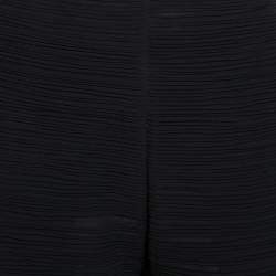 Pre Owned Chloe Black Chiffon Plisse Hem Tie Detail Pants M