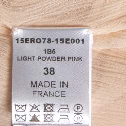 Pre Owned Chloe Powder Pink Silk Chiffon Lace Inset Oversized Short Dress M