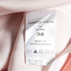 Pre Owned Chloe Peach Silk Sleeveless Top M