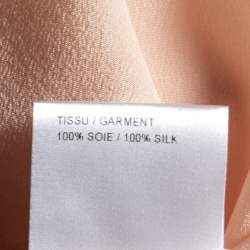 Pre Owned Chloe Pink Silk Asymmetric Cuff Detail Button Front Blouse M