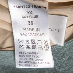 Pre Owned Chloe Blue Silk Sleeveless Top S