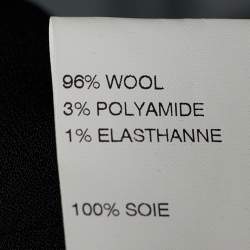 Pre Owned Chloe Black Crepe Wool Scalloped Crop Jacket S
