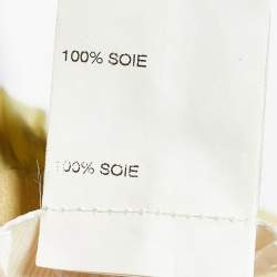 Pre Owned Chloe Yellow Georgette Pleated One Shoulder Dress L