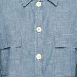 Pre Owned Chloe Paloma Blue Chambray Tie-Front Shirt S