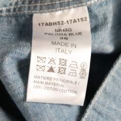 Pre Owned Chloe Paloma Blue Chambray Tie-Front Shirt S