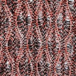 Pre Owned Chloe Orange Multicolor Knit Mini Dress S