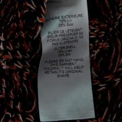 Pre Owned Chloe Orange Multicolor Knit Mini Dress S