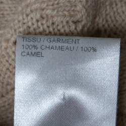 Pre Owned Chloe Beige Cable Knit V-Neck Cardigan Vest M