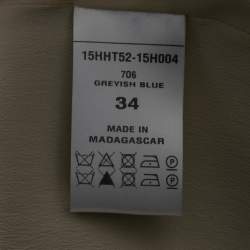 Pre Owned Chloe Grey Silk Chiffon Lace Trimmed Sleeveless Top S