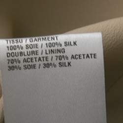 Pre Owned Chloe Grey Silk Chiffon Lace Trimmed Sleeveless Top S