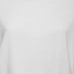 Pre Owned Chloe White Cotton Ruffled Sleeve Round Neck Top XL