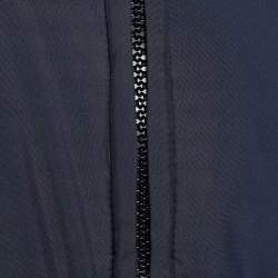 Pre Owned Chloe Dark Navy Synthetic Detachable Fur Hoodie Puffer Coat M
