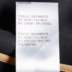 Pre Owned Chloe Navy Blue Crepe Bow Detail Asymmetric Sleeve Shift Dress S