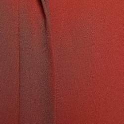 مملوكة مسبقًا Chloé Brown Crepe Ruched Sleeve Blouse S