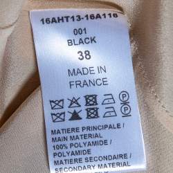 Pre Owned Chloe Black Lace Overlay Long Sleeve Top M