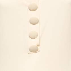 Pre Owned Chloe Pale Peach Crepe Button Detail Maxi Dress M